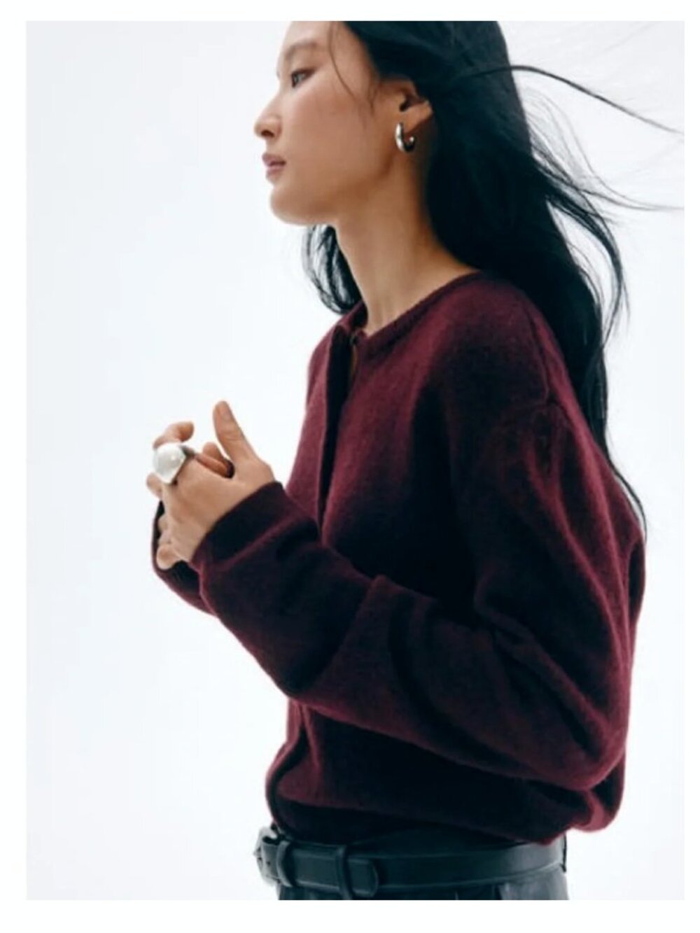 H&M Womens Fine Knit Cardigan Sweater M